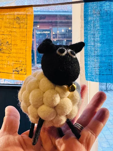 Hand-Felted Wool Sheep